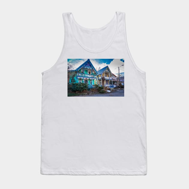 Victorian Gingerbread Cottages 3 Tank Top by Robert Alsop